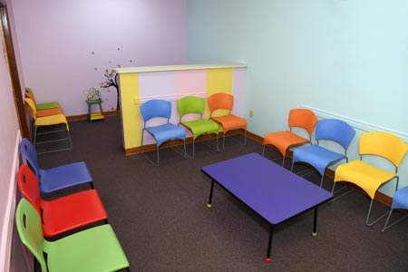 Reception area at the Snellville office of Eastside Pediatrics