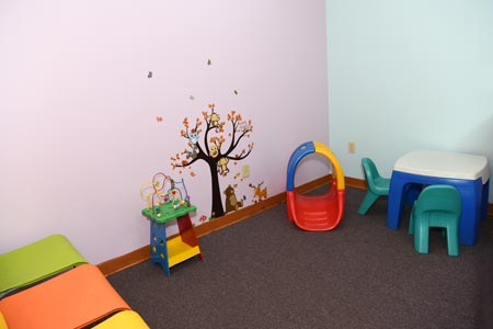 Reception area at the Snellville office of Eastside Pediatrics